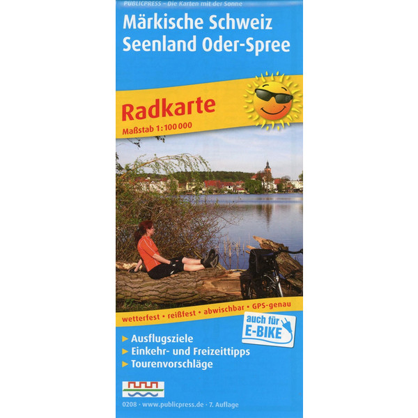  Märkische Schweiz, Seengebiet Oder-Spree 1:100 000 - Fahrradkarte