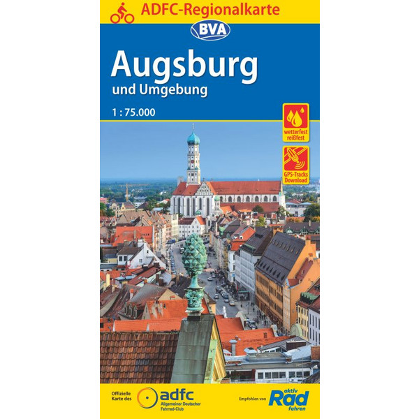  ADFC-REGIONALKARTE AUGSBURG UND UMGEBUNG - Reiseführer