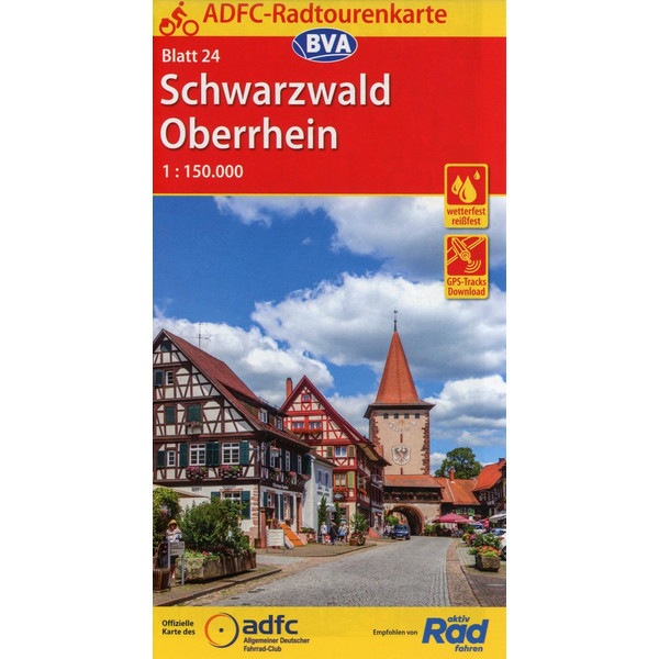  ADFC-Radtourenkarte 24 Schwarzwald Oberrhein 1:150.000 - Fahrradkarte