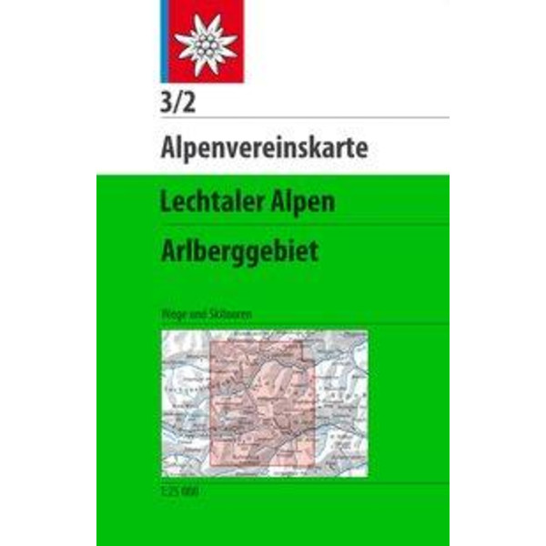 Alpenvereinskarte Blatt 3/2 Lechtaler Alpen, Arlberggebiet Wanderkarte DEUTSCHER ALPENVEREIN