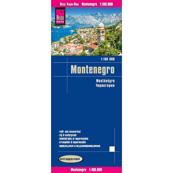 Reise Know-How Landkarte Montenegro 1:160.000 Straßenkarte REISE KNOW-HOW RUMP GMBH