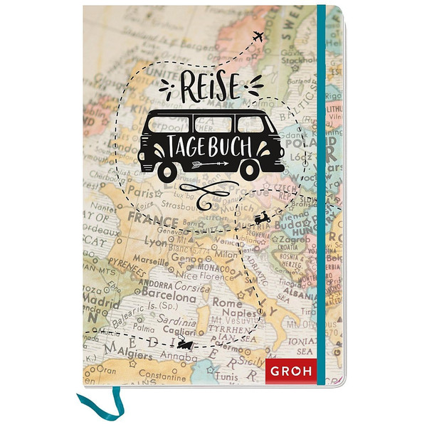 Reisetagebuch (Landkarte) Notizbuch GROH VERLAG