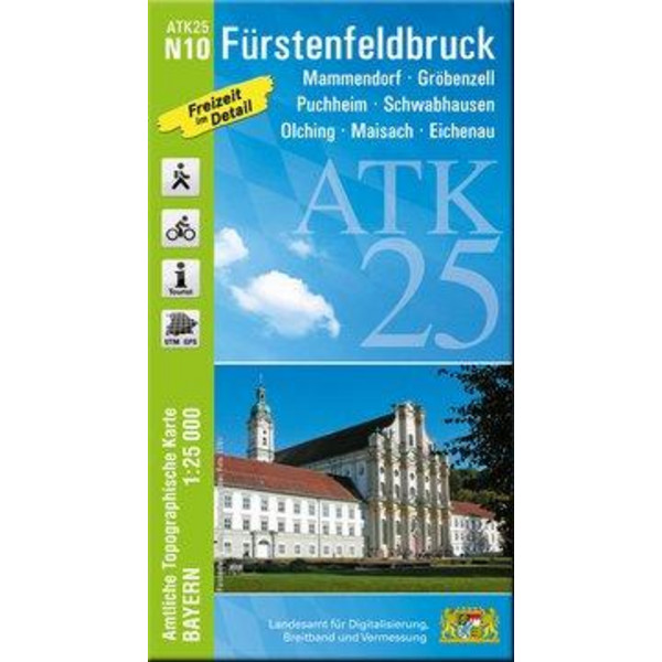  Fürstenfeldbruck 1 : 25 000 - Wanderkarte