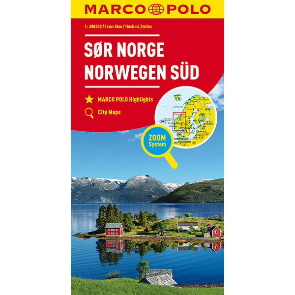  MARCO POLO Regiokarte NO Norwegen Süd 1:325 000 - Straßenkarte