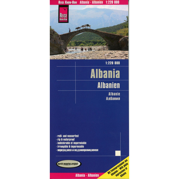 Reise Know-How Landkarte Albanien / Albania 1:220.000 Straßenkarte REISE KNOW-HOW RUMP GMBH