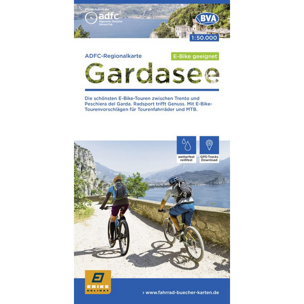  ADFC-Regionalkarte Gardasee, 1:50.000, reiß- und wetterfest, GPS-Tracks Download - Fahrradkarte