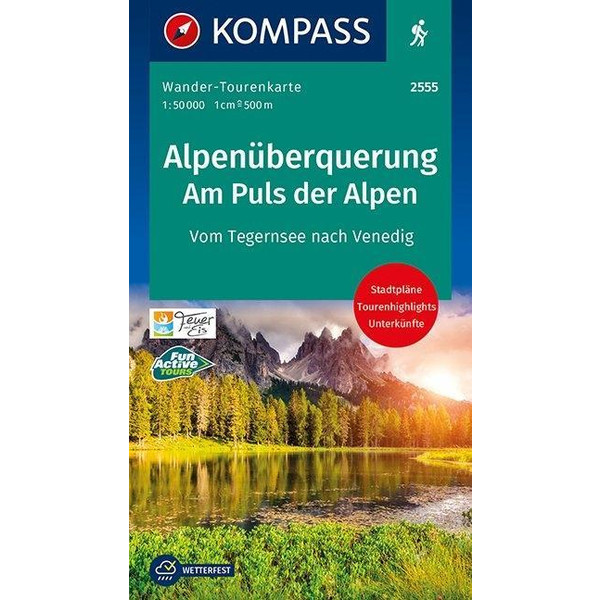 Alpenüberquerung, Am Puls der Alpen 1:50 000 Wanderkarte KOMPASS KARTEN GMBH