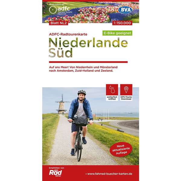  ADFC-RADTOURENKARTE NL 2 NIEDERLANDE SÜD - Fahrradkarte
