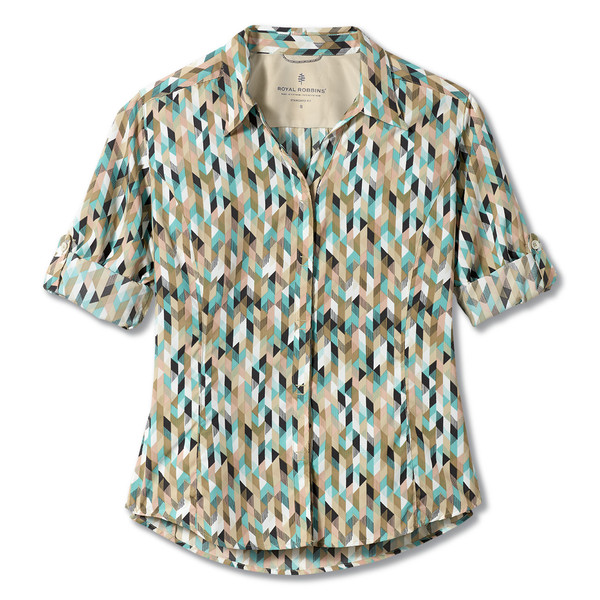  EXPEDITION PRINT 3/4 SLEEVE Damen - Outdoor Bluse