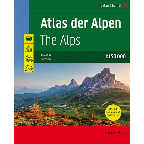 ATLAS DER ALPEN, AUTOATLAS 1:150.000 Straßenkarte FREYTAG + BERNDT