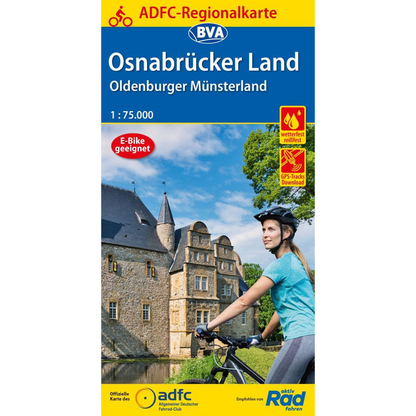  ADFC-REGIONALKARTE OSNABRÜCKER LAND /OLDENBURGER MÜNSTERLAND - Fahrradkarte
