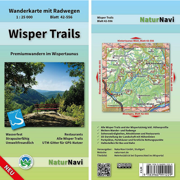  WISPER TRAILS 1:25 000 - Wanderkarte
