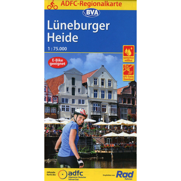  ADFC-REGIONALKARTE LÜNEBURGER HEIDE, 1:75.000 - Fahrradkarte