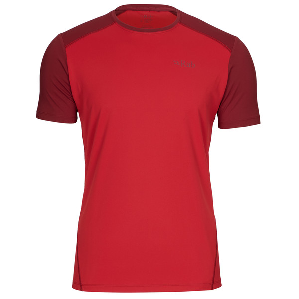 Rab FORCE TEE Herren Funktionsshirt ASCENT RED/OXBLOOD RED