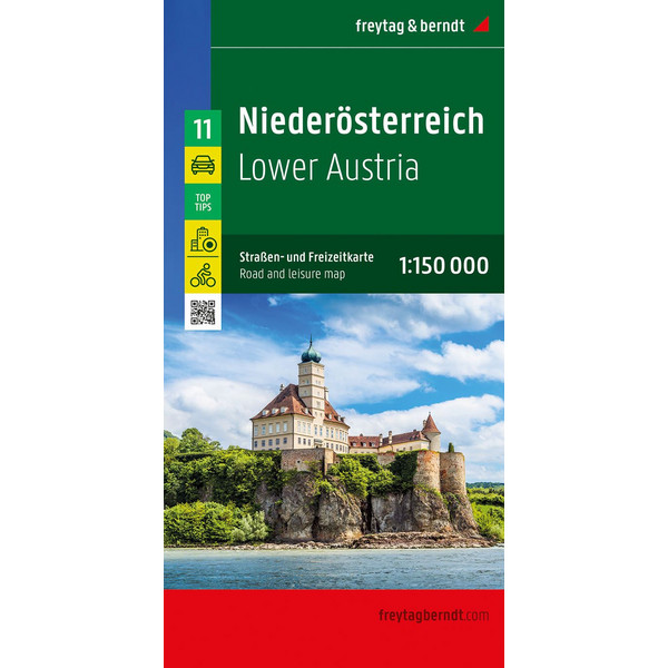  NIEDERÖSTERREICH, STRAßEN- UND FREIZEITKARTE 1:150.000 - Straßenkarte