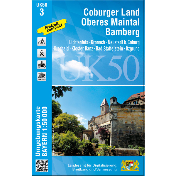 COBURGER LAND, OBERES MAINTAL, BAMBERG 1 : 50 000 (UK50-3) Wanderkarte LDBV BAYERN