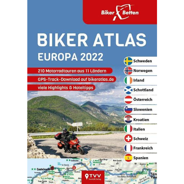  BIKER ATLAS EUROPA 2022 - Reiseführer