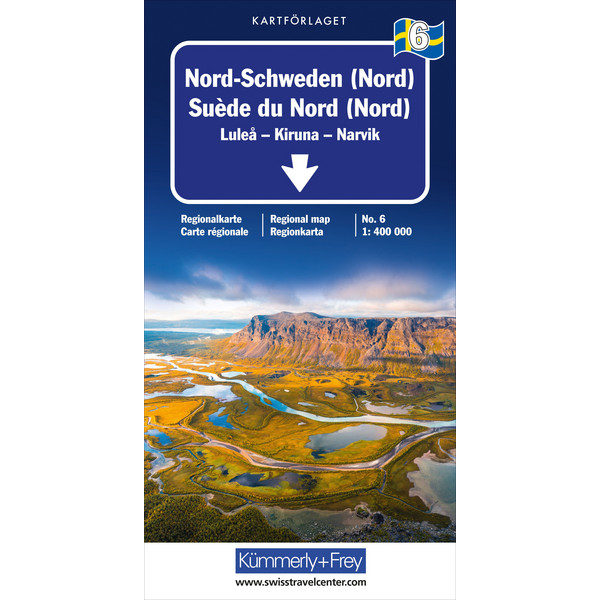  NORD-SCHWEDEN (NORD) NR. 06 REGIONALKARTE SCHWEDEN 1:400 000 - Straßenkarte