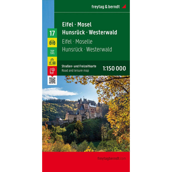 EIFEL - MOSEL - HUNSRÜCK - WESTERWALD, AUTOKARTE 1:150.000 Straßenkarte FREYTAG + BERNDT