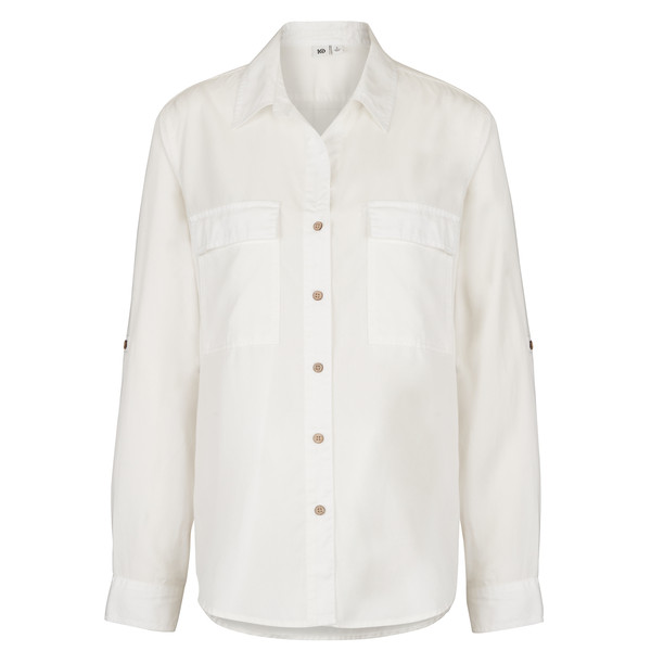 Tentree TENCEL™ EVERYDAY BLOUSE Damen Outdoor Bluse WHITE