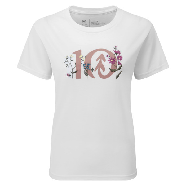 Tentree W FLORAL LOGO T-SHIRT Damen T-Shirt WHITE