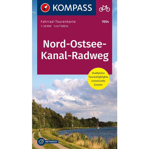 FAHRRAD-TOURENKARTE NORD-OSTSEE-KANAL-RADWEG Fahrradkarte KOMPASS KARTEN GMBH