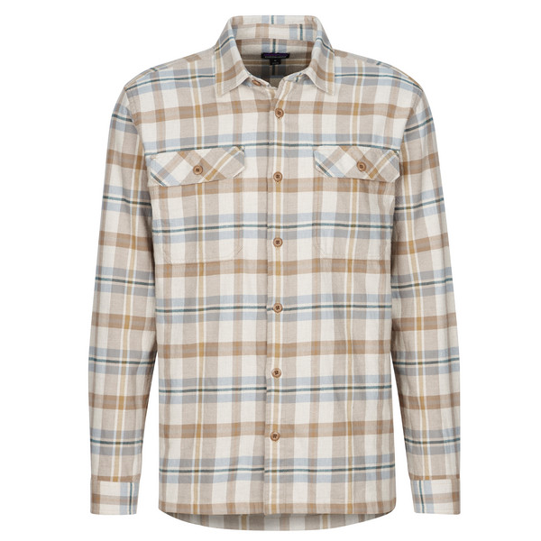 Patagonia M' S L/S ORGANIC COTTON MW FJORD FLANNEL SHIRT Herren Outdoor Hemd FIELDS: NATURAL