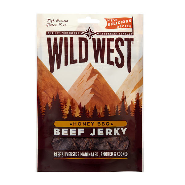 Wild West Beef Jerky WILDWEST BEEF HONEYBBQ Trockenfleisch ASSORTED