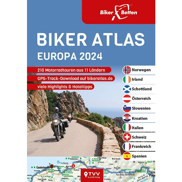 BIKER ATLAS EUROPA 2024 Reiseführer TOURISTIK-VERLAG VELLMAR
