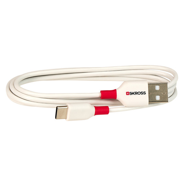 SKROSS USB TO USB-C CABLE 1,2 M WHITE