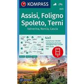  KOMPASS Wanderkarte Assisi, Foligno, Spoleto, Terni, Valnerina, Norcia, Cascia 1:50 000  - Wanderkarte