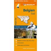  Michelin Belgien Süd. Straßen- und Tourismuskarte 1:200.000  - Straßenkarte