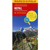  MARCO POLO Länderkarte Nepal 1:750 000  - Straßenkarte