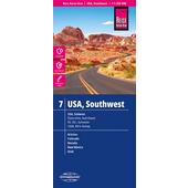  Reise Know-How Landkarte USA 07, Südwest (1:1.250.000) : Arizona, Colorado, Nevada, Utah, New Mexico  - Straßenkarte
