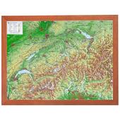  Relief Schweiz klein 1:1 MIO mit Holzrahmen  - Karte