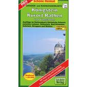  Radwander- und Wanderkarte Königstein, Kurort Rathen und Umgebung 1 : 20 000  - Wanderkarte