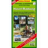  Radwander- und Wanderkarte Havel-Radweg 1 : 50 000 (mit Zick-Zack Faltung)  - Wanderkarte