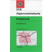  DAV Alpenvereinskarte 31/5 Innsbruck und Umgebung 1 : 50 000 Wegmarkierungen  - Wanderkarte