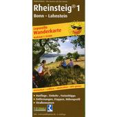  Wanderkarte Rheinsteig 1, Bonn - Lahnstein 1 : 25 000  - Wanderkarte