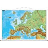  Europa physisch im Miniformat. Wandkarte mit Metallleiste  - Poster