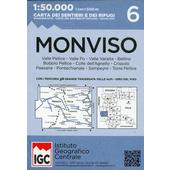  IGC Italien 1 : 50 000 Wanderkarte 6 Monviso  - Wanderkarte