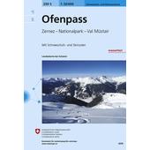  Swisstopo 1 : 50 000 Ofenpass Ski  - Wanderkarte