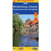  ADFC-Regionalkarte Mecklenburgische Schweiz Vorpommersche Seenplatte 1:75.000  - Fahrradkarte