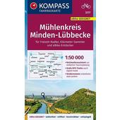  KOMPASS Fahrradkarte Mühlenkreis Minden-Lübbecke 1:50.000, FK 3217  - Fahrradkarte
