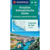  Kroatien, Dalmatinische Küste 1:100 000  - Straßenkarte