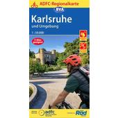  ADFC-Regionalkarte Karlsruhe und Umgebung,1:50.000, reiß- und wetterfest, GPS-Tracks Download  - Fahrradkarte
