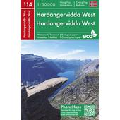  Hardangervidda West, Wander - Radkarte 1 : 50 000  - Wanderkarte