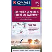  KOMPASS Fahrradkarte Radregion Landkreis Rotenburg (Wümme) 1:50.000, FK 3218  - Fahrradkarte