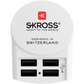 SKROSS EURO USB CHARGER 4XA  - Reisestecker