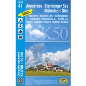  AMMERSEE, STARNBERGER SEE, MÜNCHEN-SÜD 1 : 50 000 (UK50-41)  - Wanderkarte